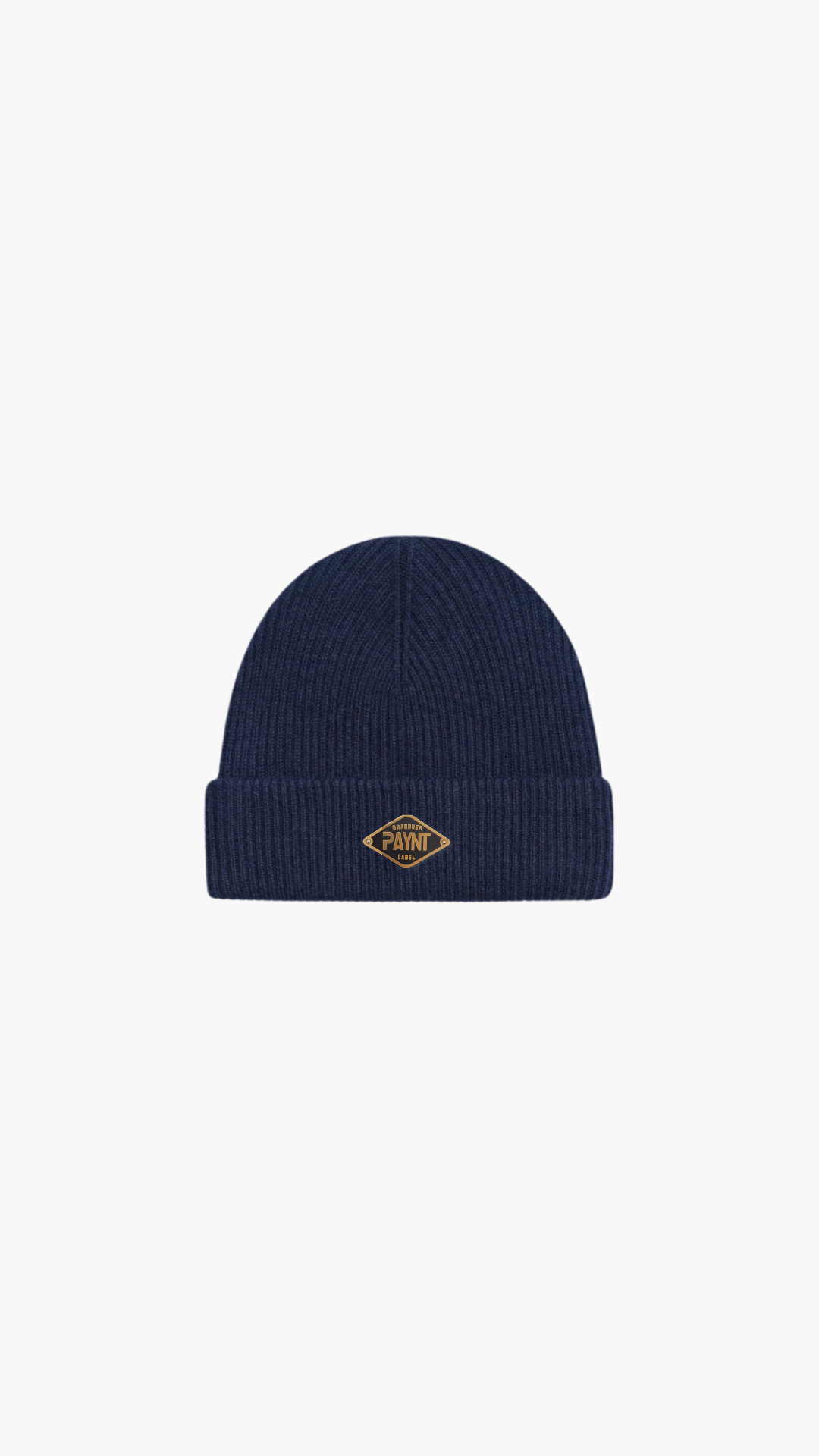 cashmere merino beanie with enamelled icon